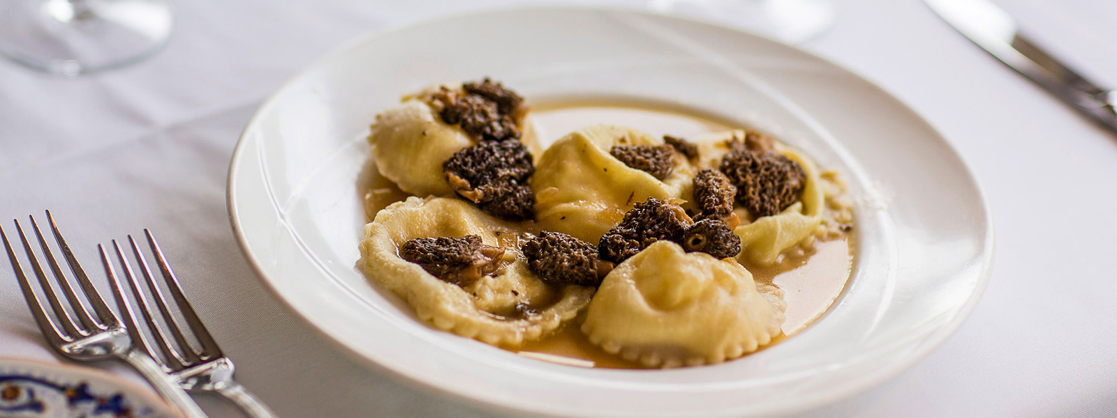 Pasta with morels
