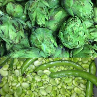 artichokes and fava beans