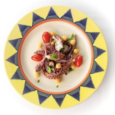 octopus and chickpea salad