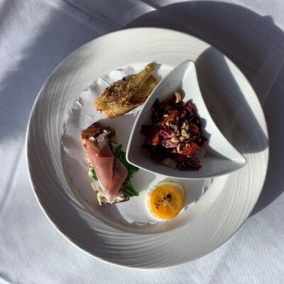 plate with appetizers