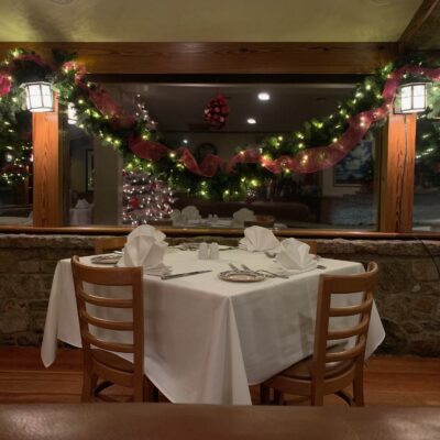 A festive holiday table