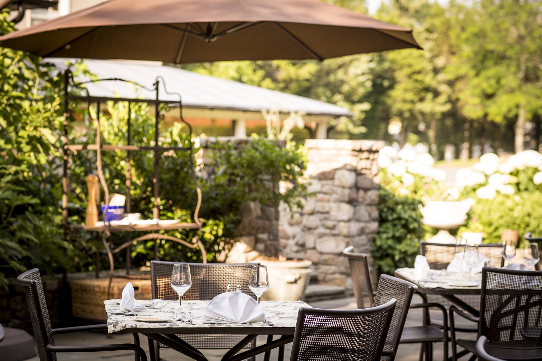 View of patio dining